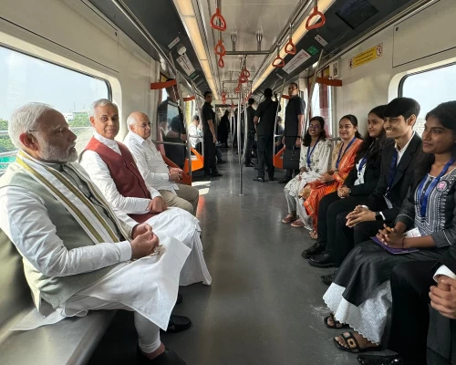 Prime Minister Narendra Modi inaugurates Phase-II of the Ahmedabad Metro Rail Project